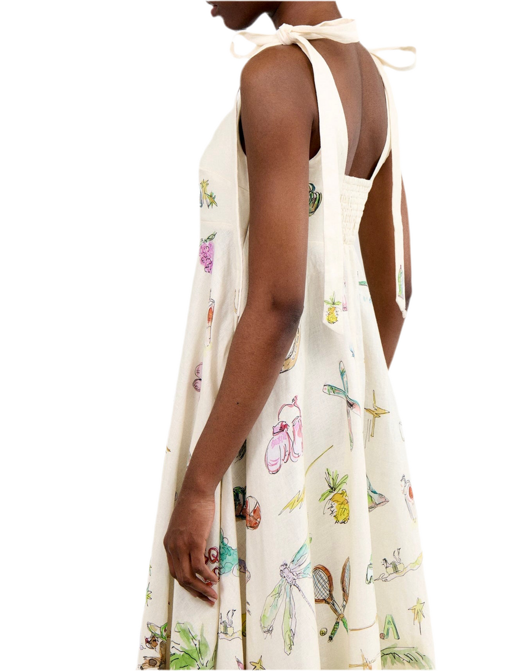 Cartoon Sundress White