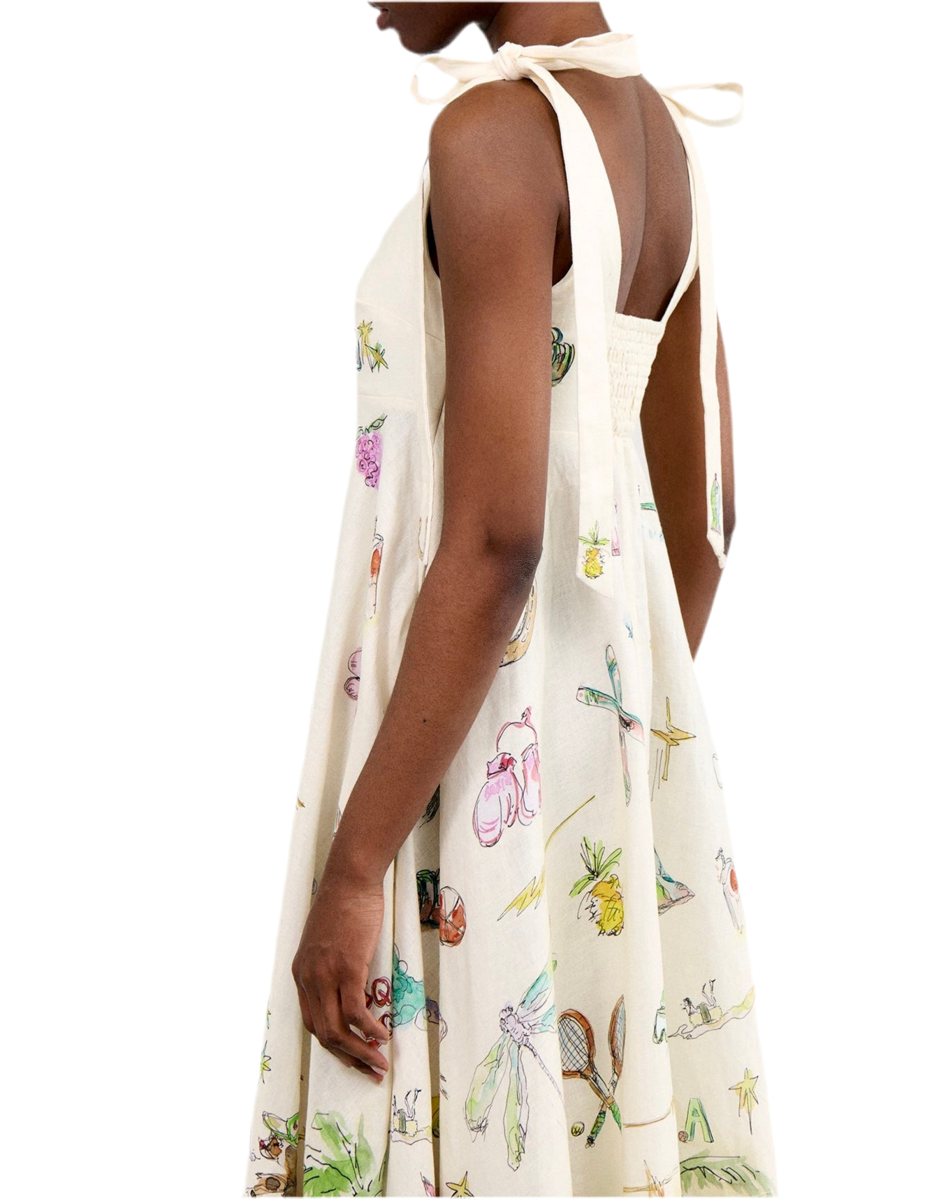 Cartoon Sundress White