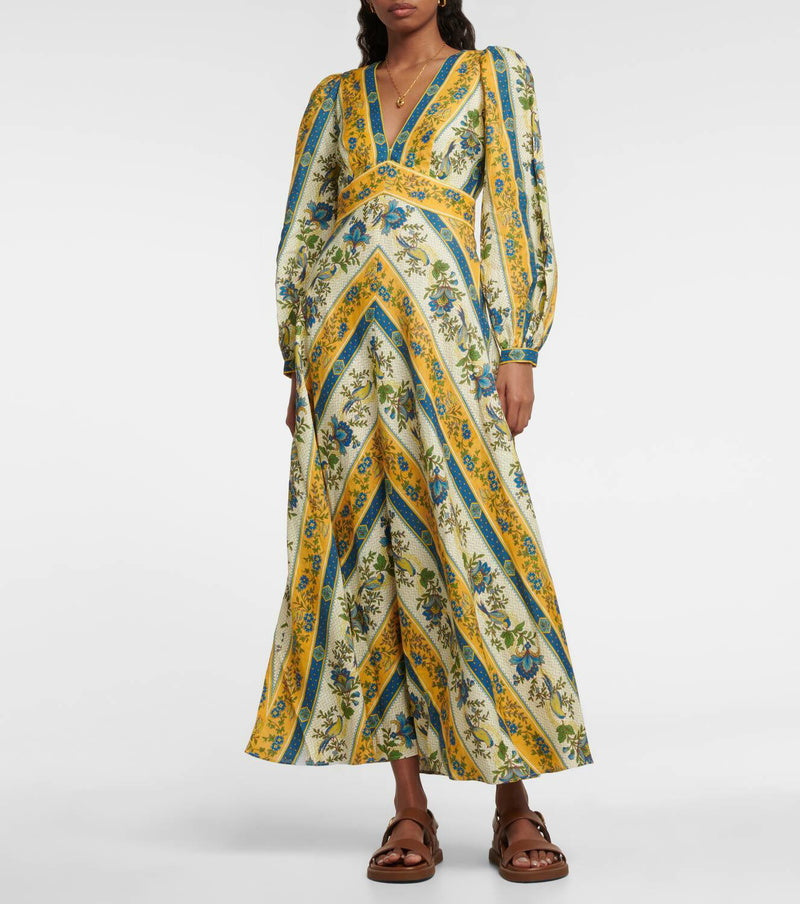 Unique Gold Vintage Maxi Dress