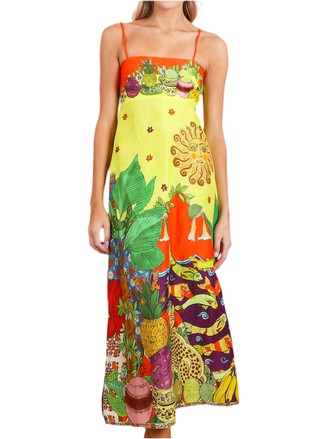 Jungle Slim Sundress Yellow