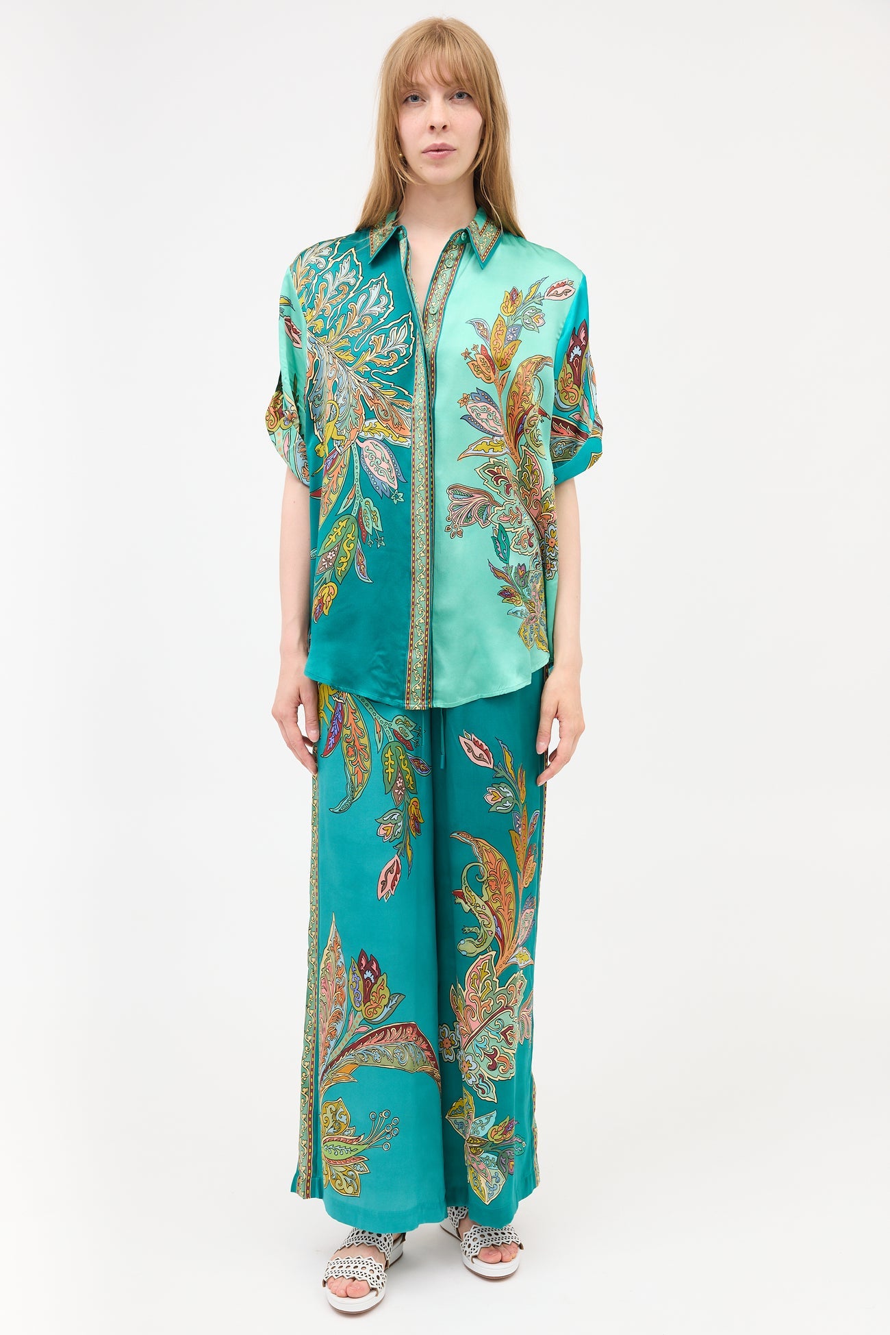 Unique Teal Outfit Set