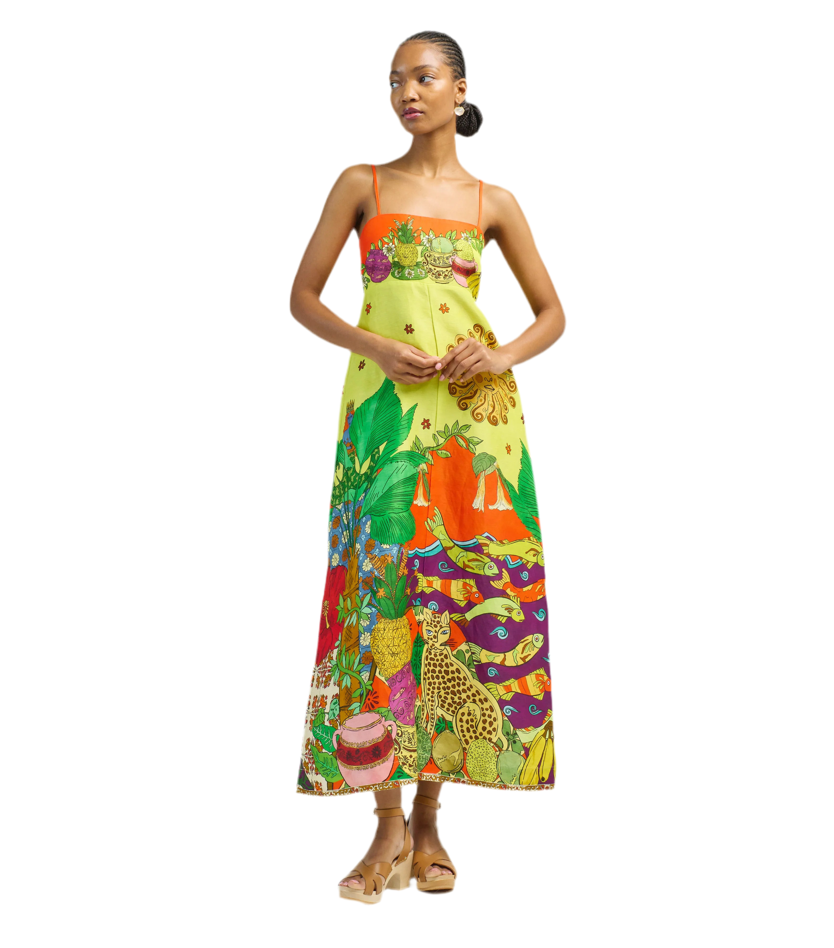 Jungle Slim Sundress Yellow