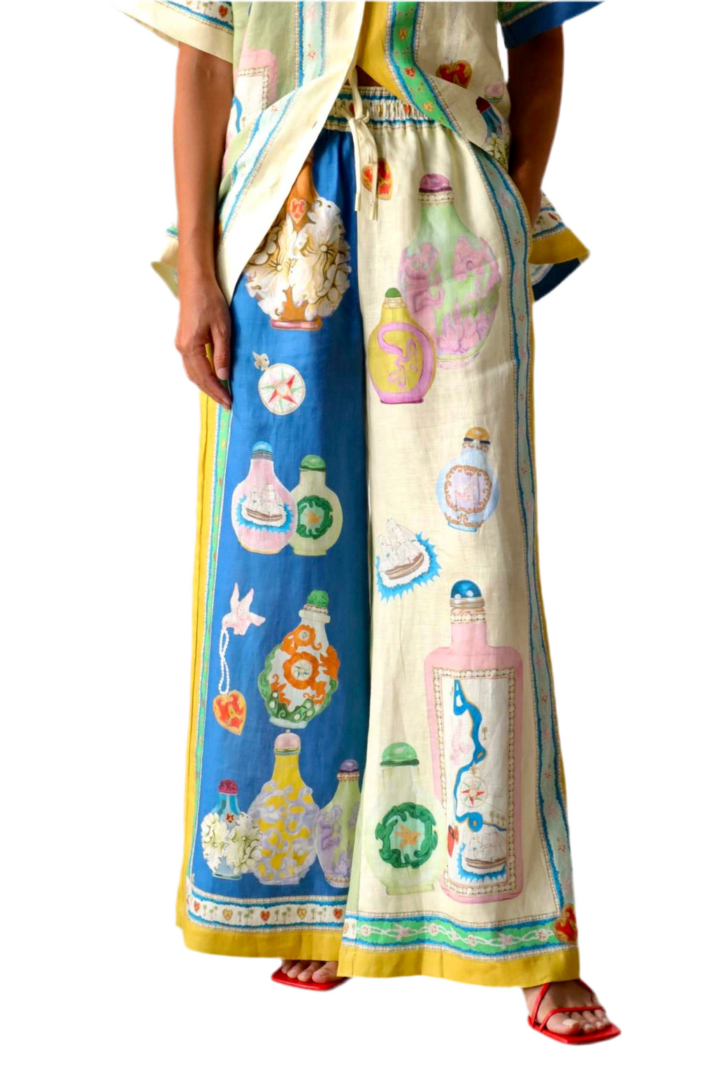 White Yellow Bottles Outfit Set