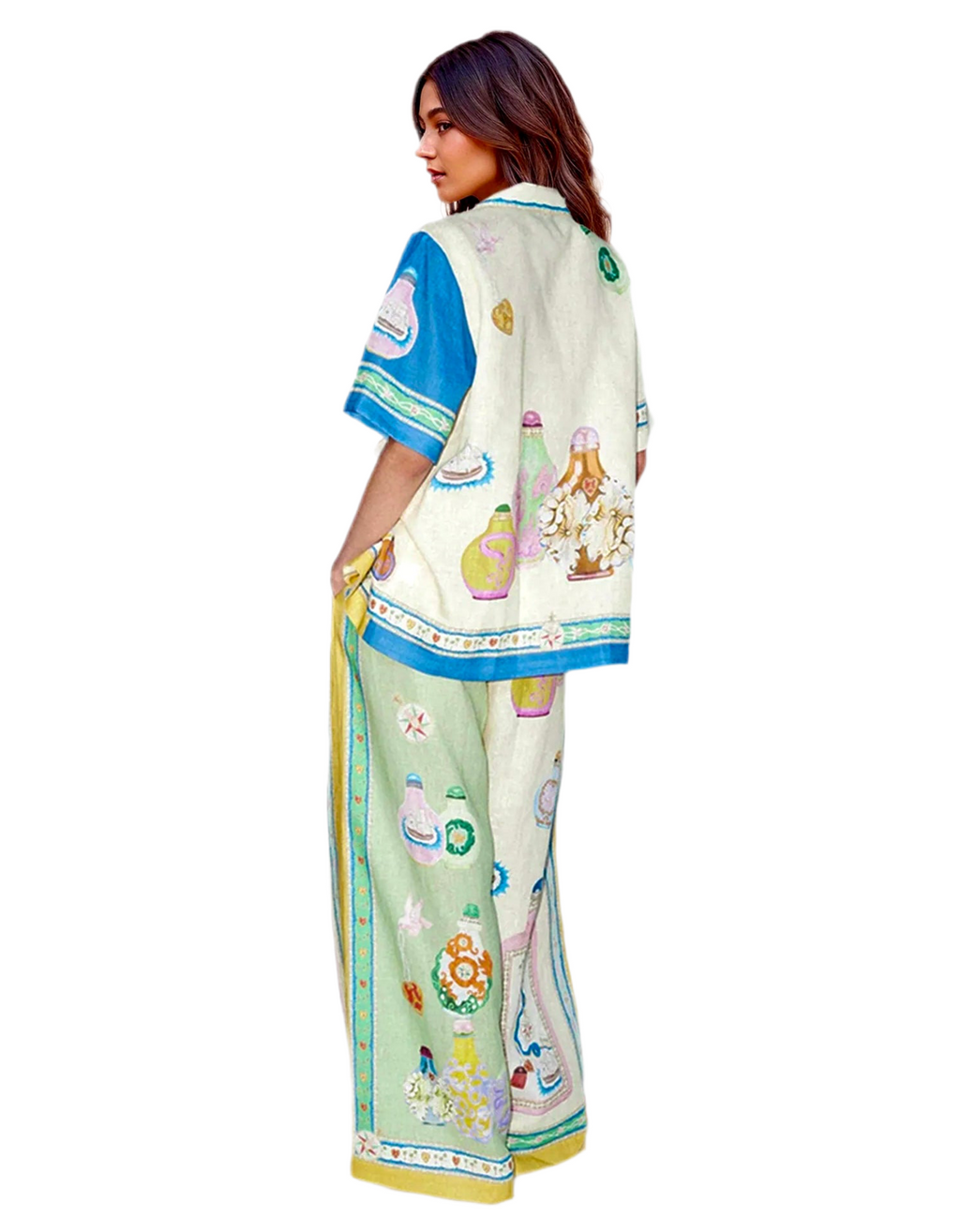 White Yellow Bottles Outfit Set