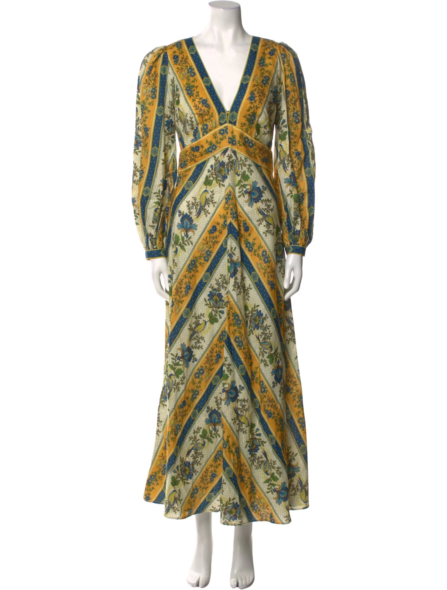 Unique Gold Vintage Maxi Dress