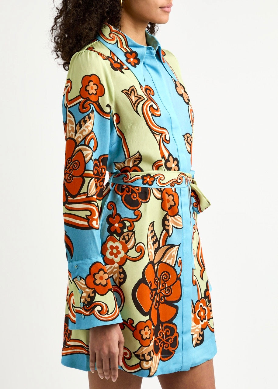 Groovy Flare Mini Shirt Dress
