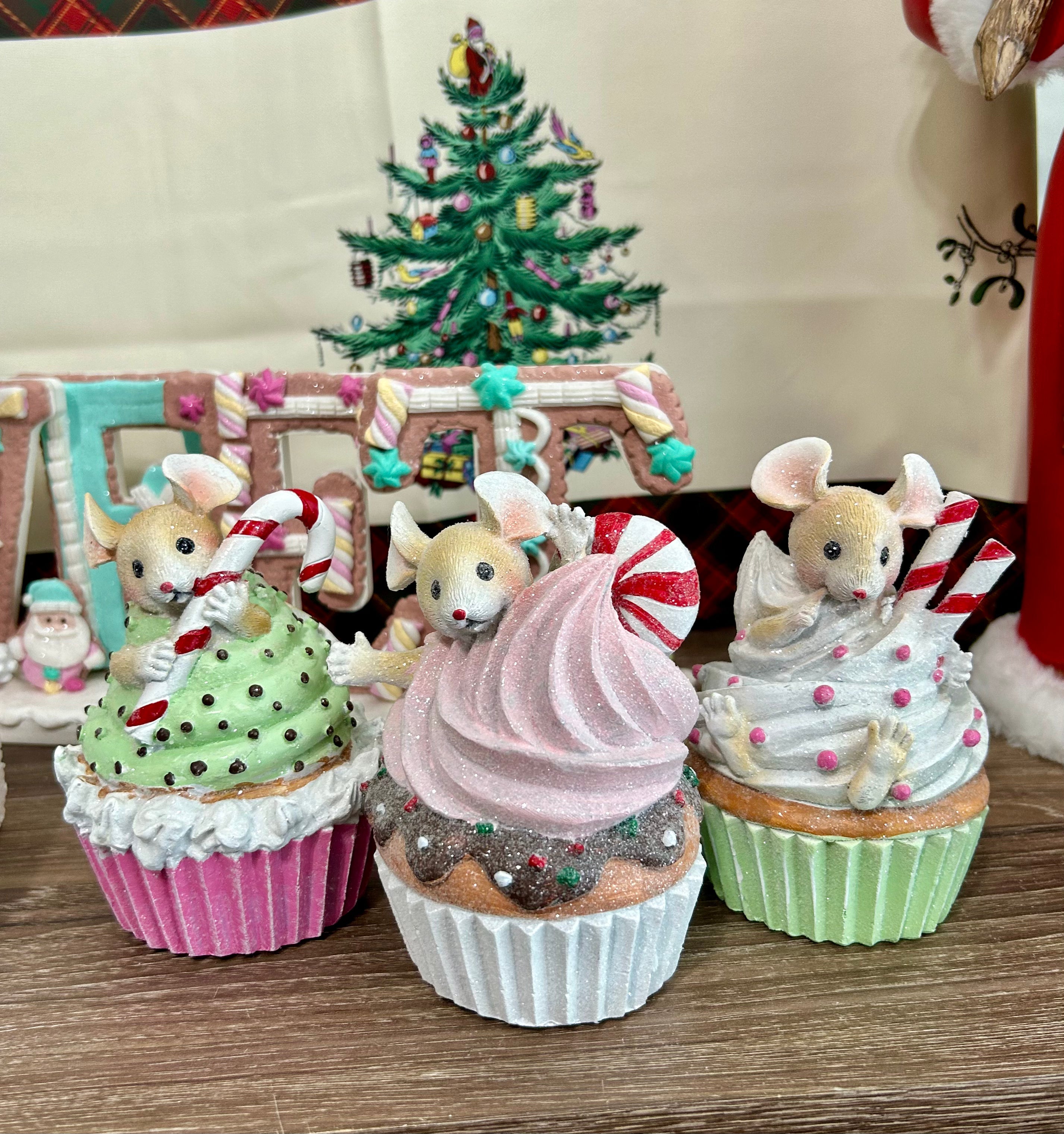 Cupcake With Mouse Set Of 3