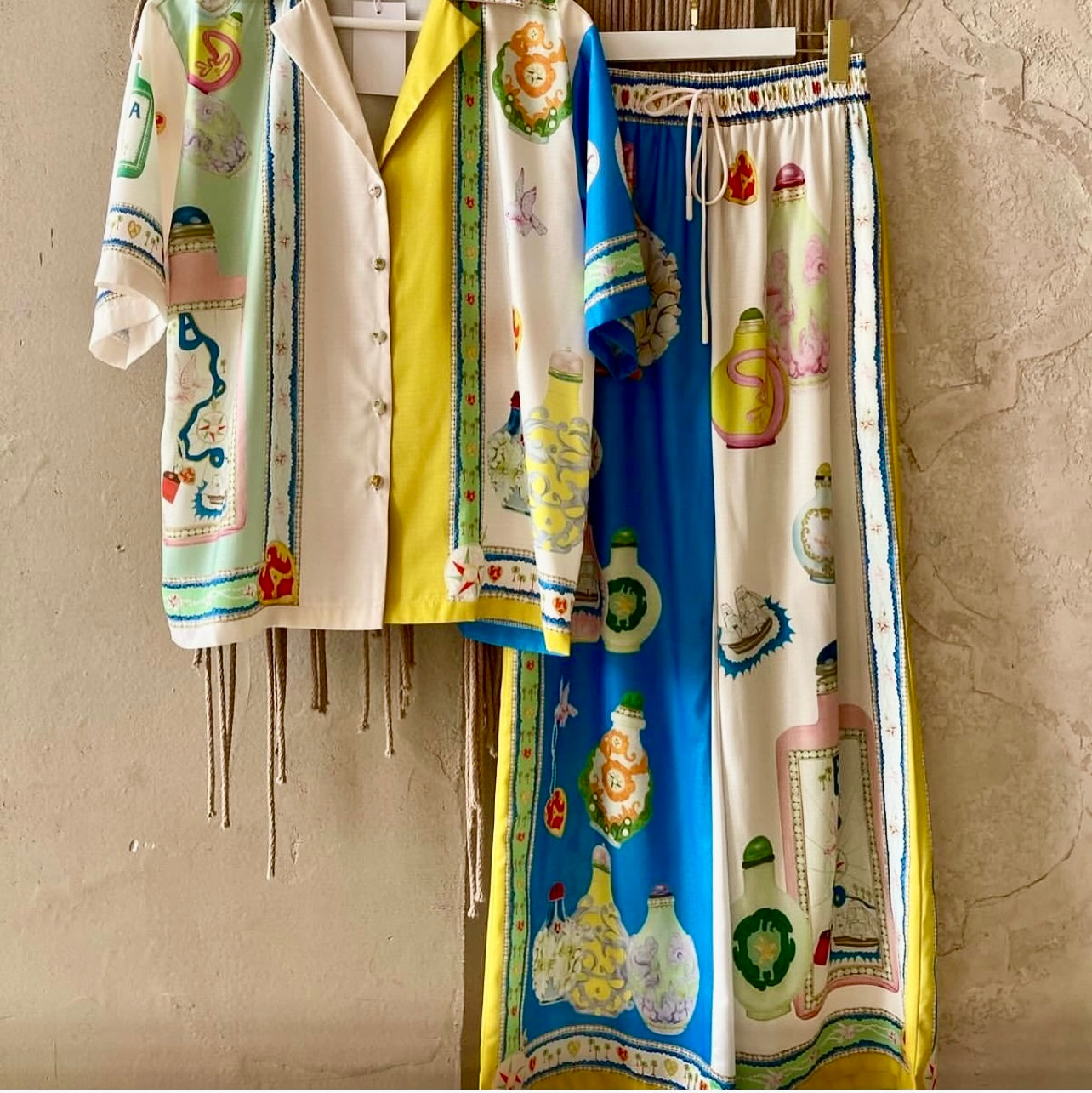 White Yellow Bottles Outfit Set