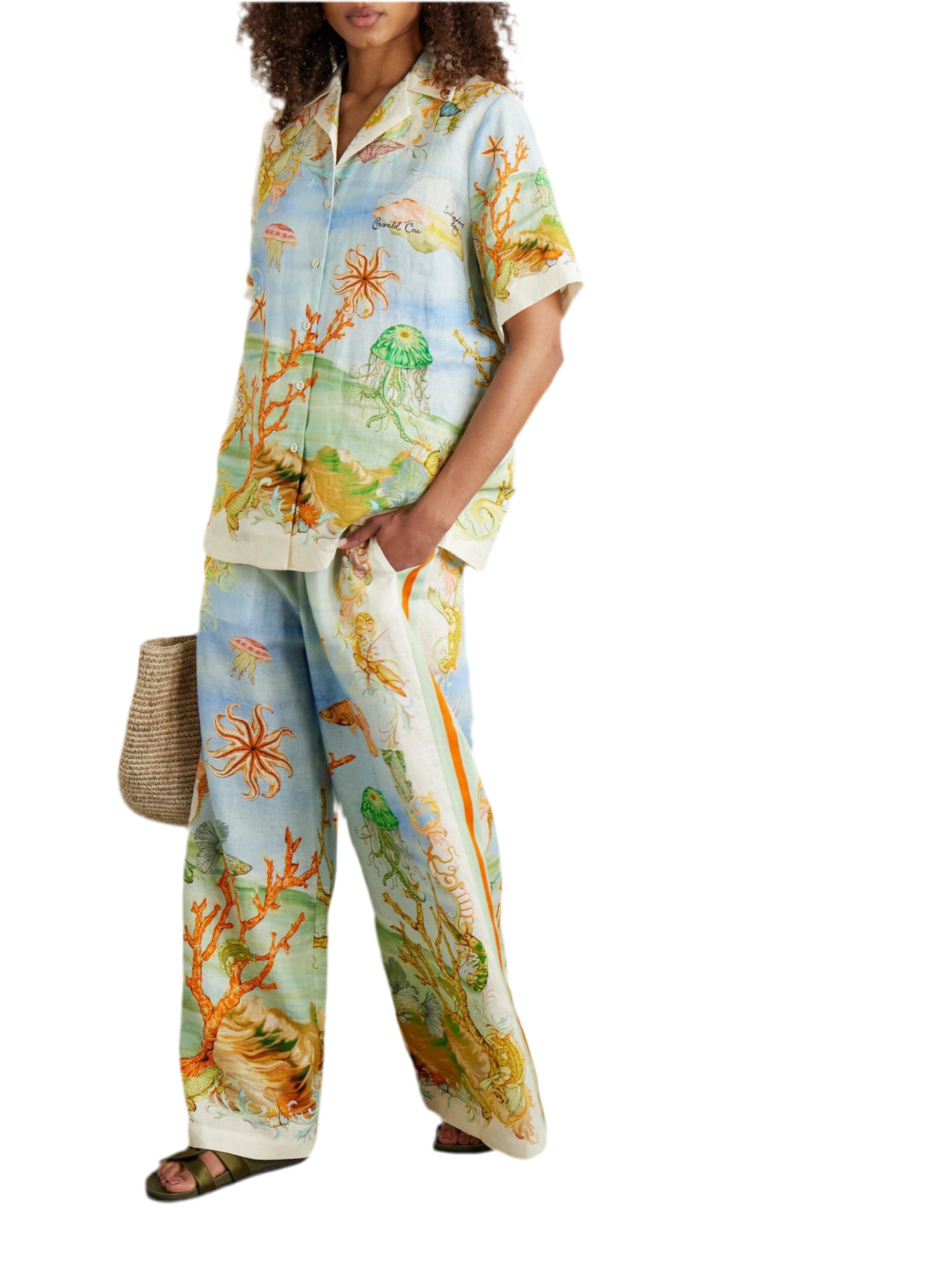 Unique White Pastel Cartoon Outfit Set