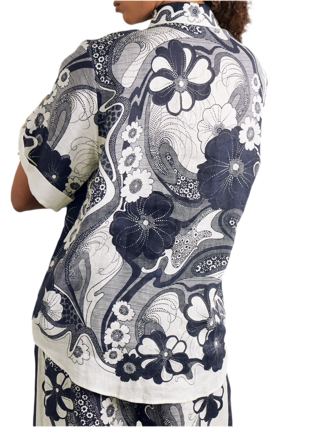 Unique Navy Floral Outfit Set