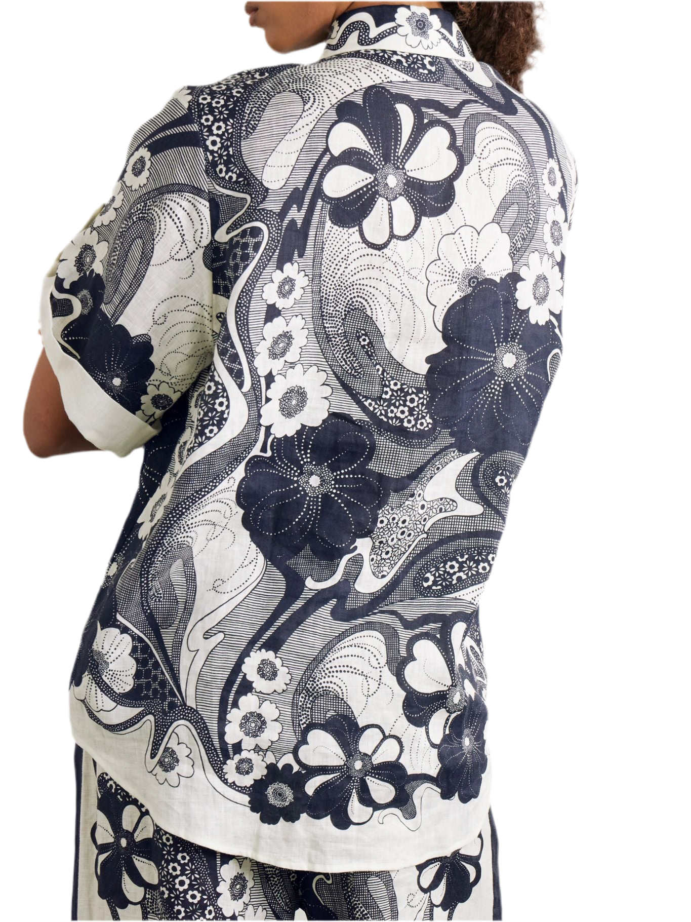 Unique Navy Floral Outfit Set