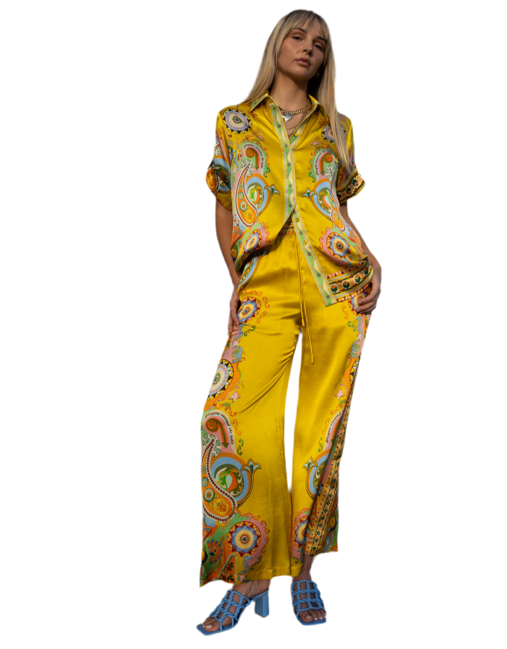 Unique Golden Swirls Outfit Set