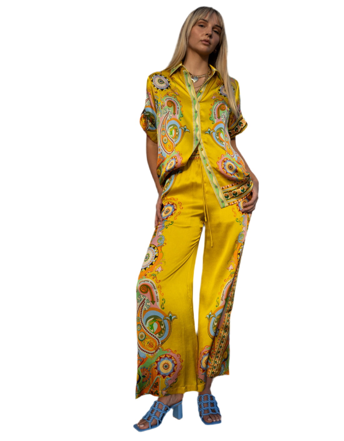 Unique Golden Swirls Outfit Set