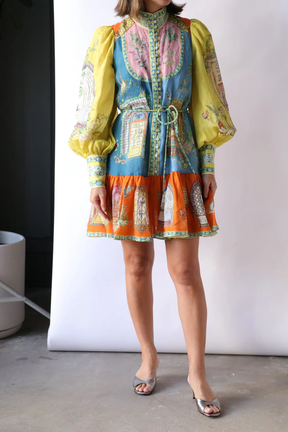 Unique Pastel Mini Shirt Dress