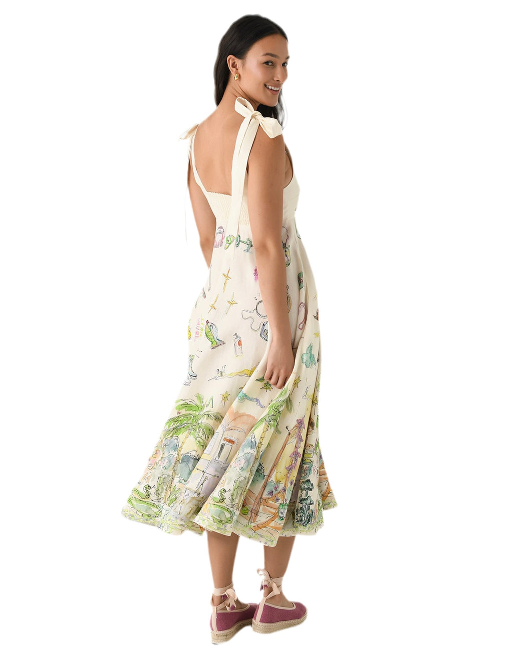 Cartoon Sundress White