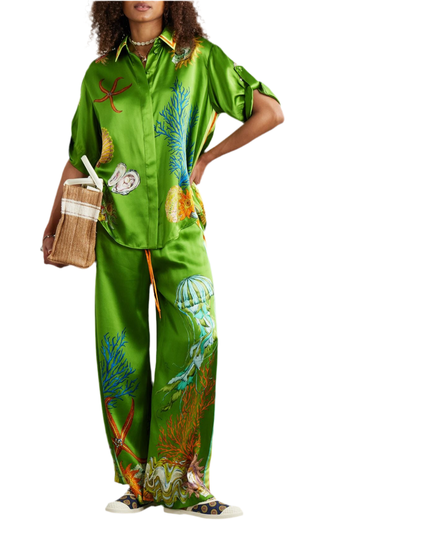 Unique Green Starfish Outfit Set