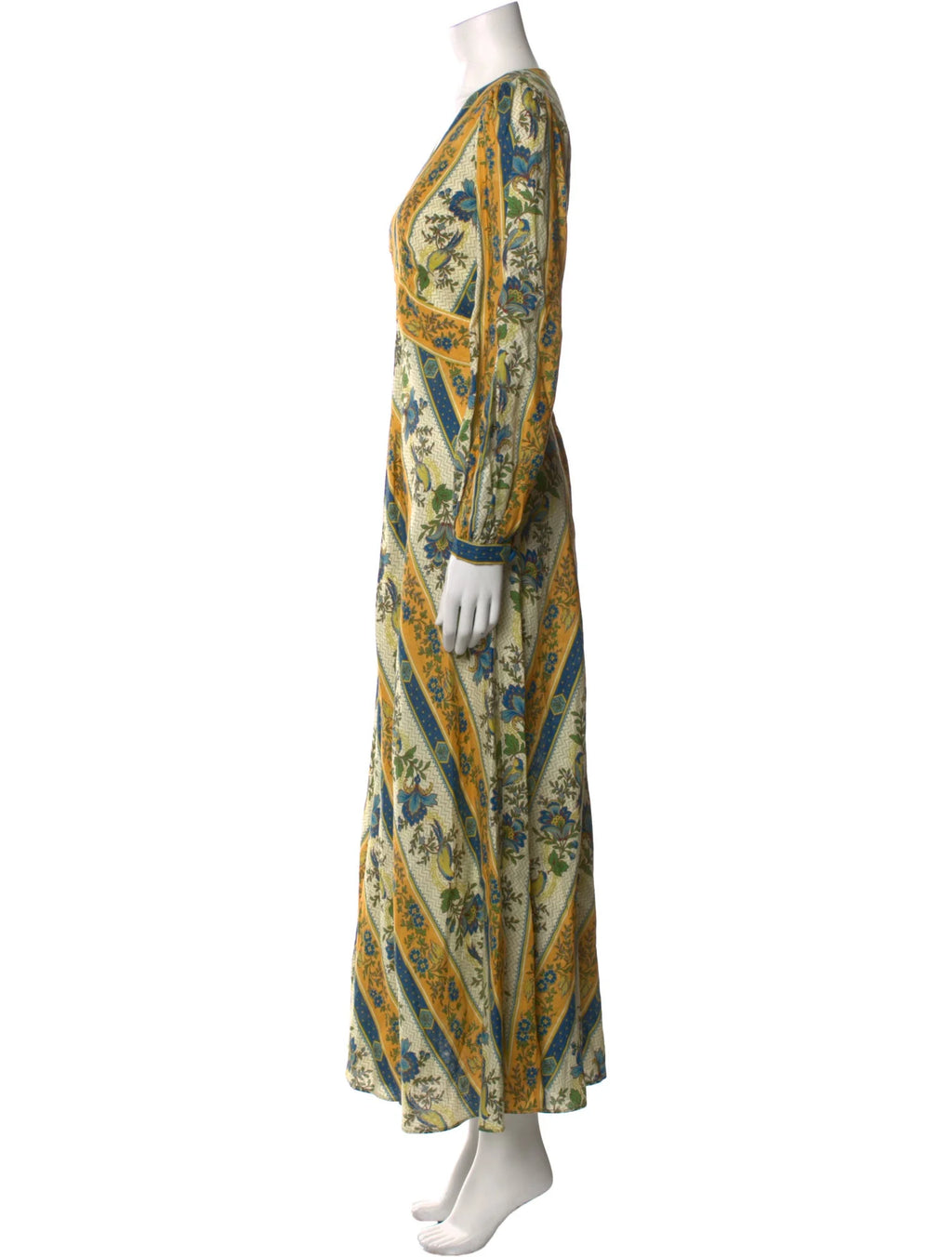 Unique Gold Vintage Maxi Dress