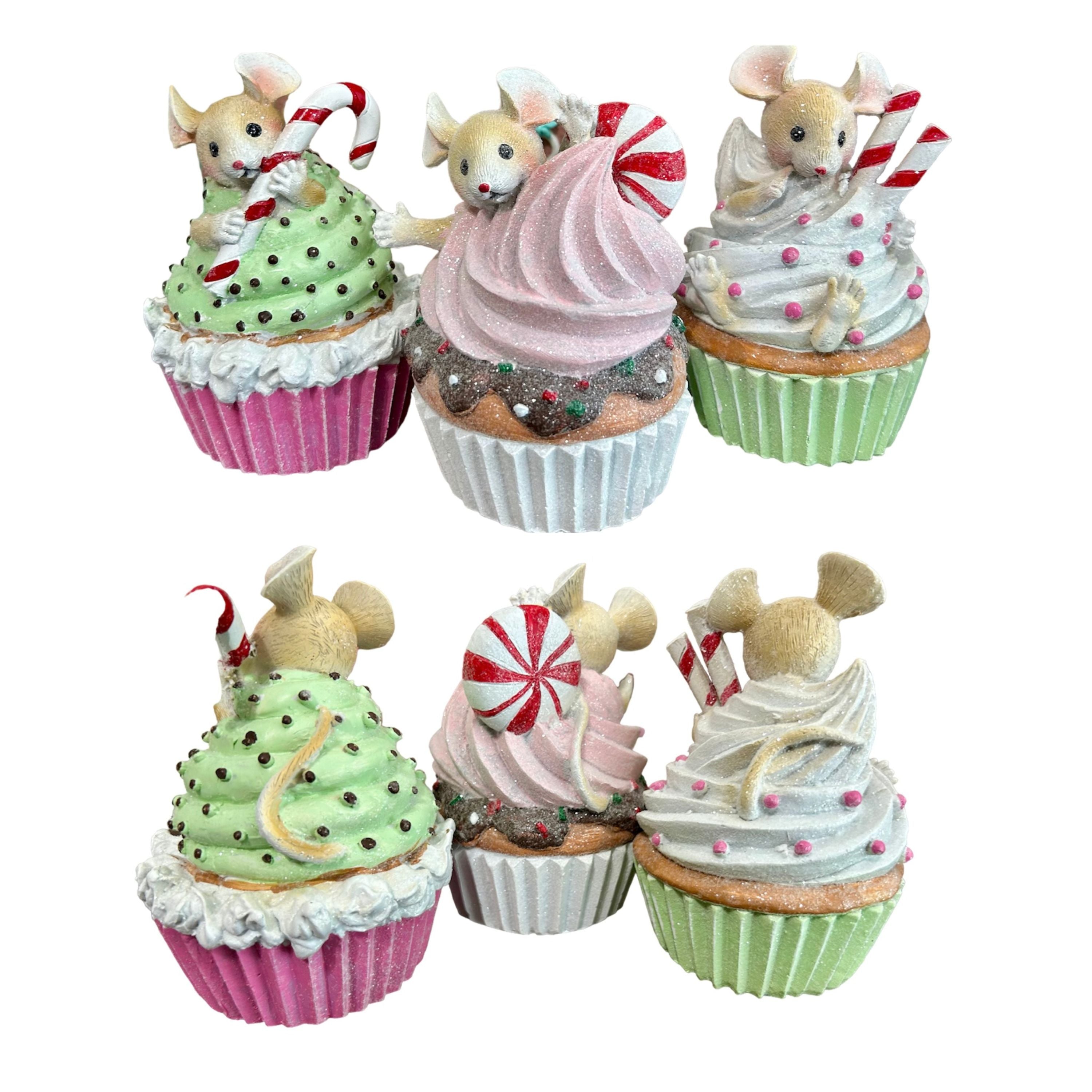 Cupcake With Mouse Set Of 3
