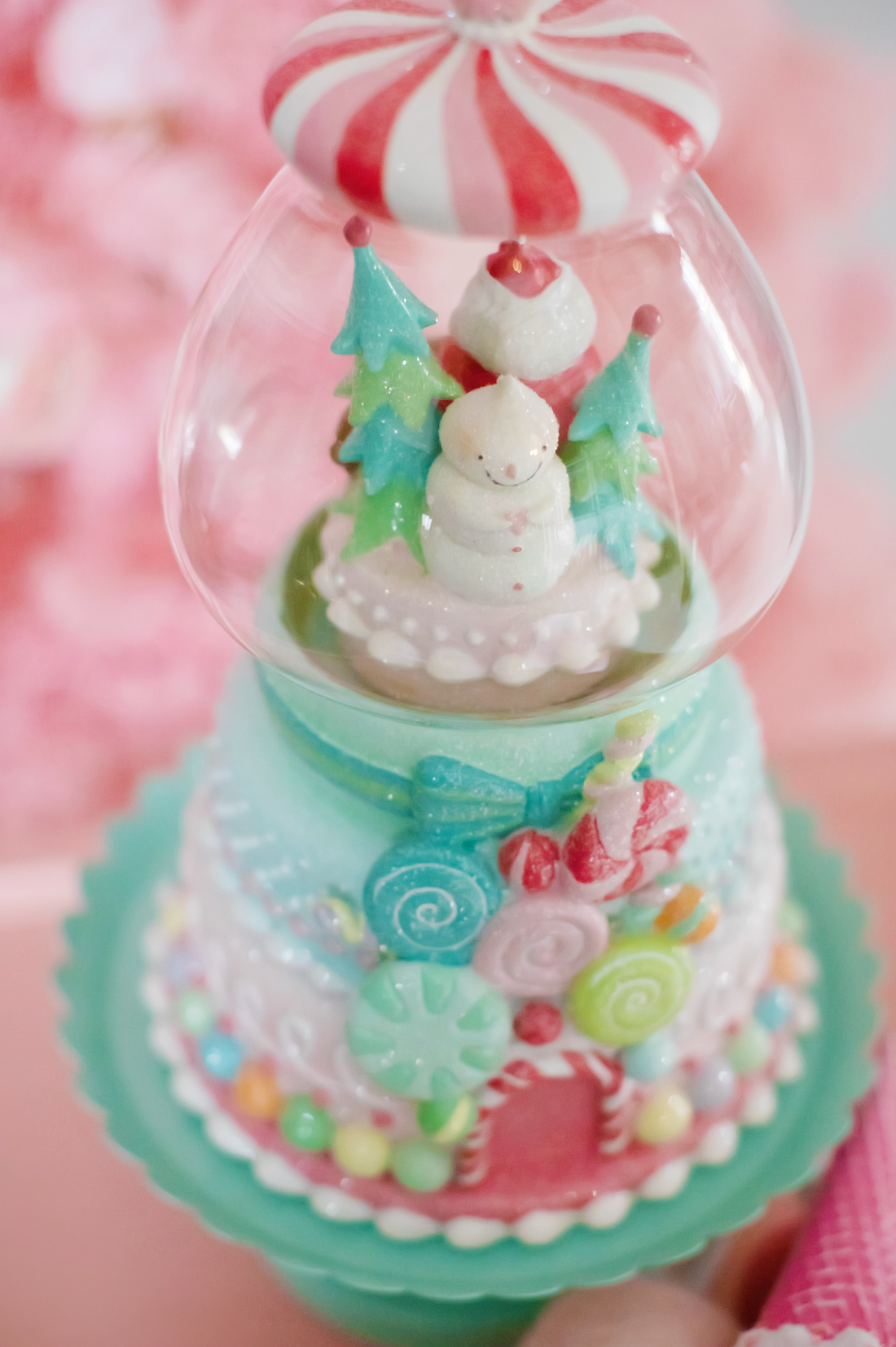 Candy Machine with Santa Figurine