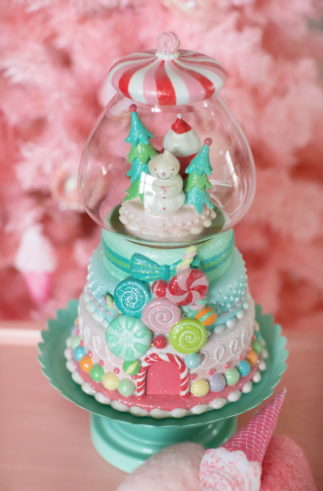 Candy Machine with Santa Figurine