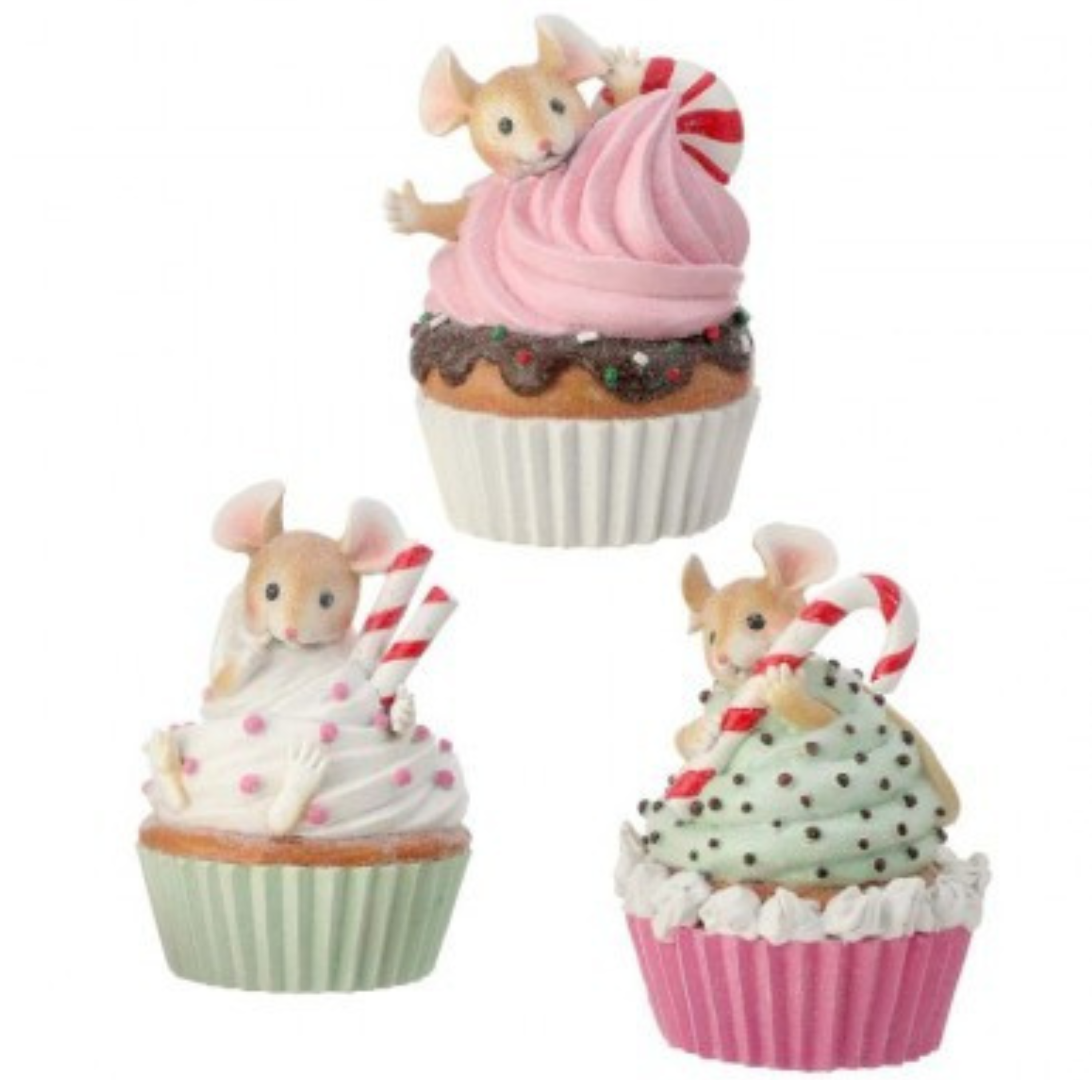 Cupcake With Mouse Set Of 3
