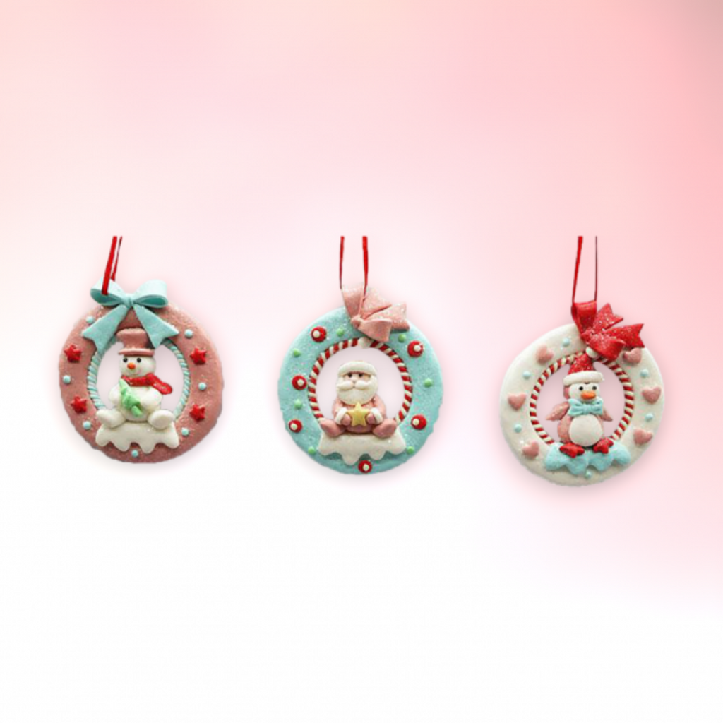 Candy Cookie Wreath Ornaments