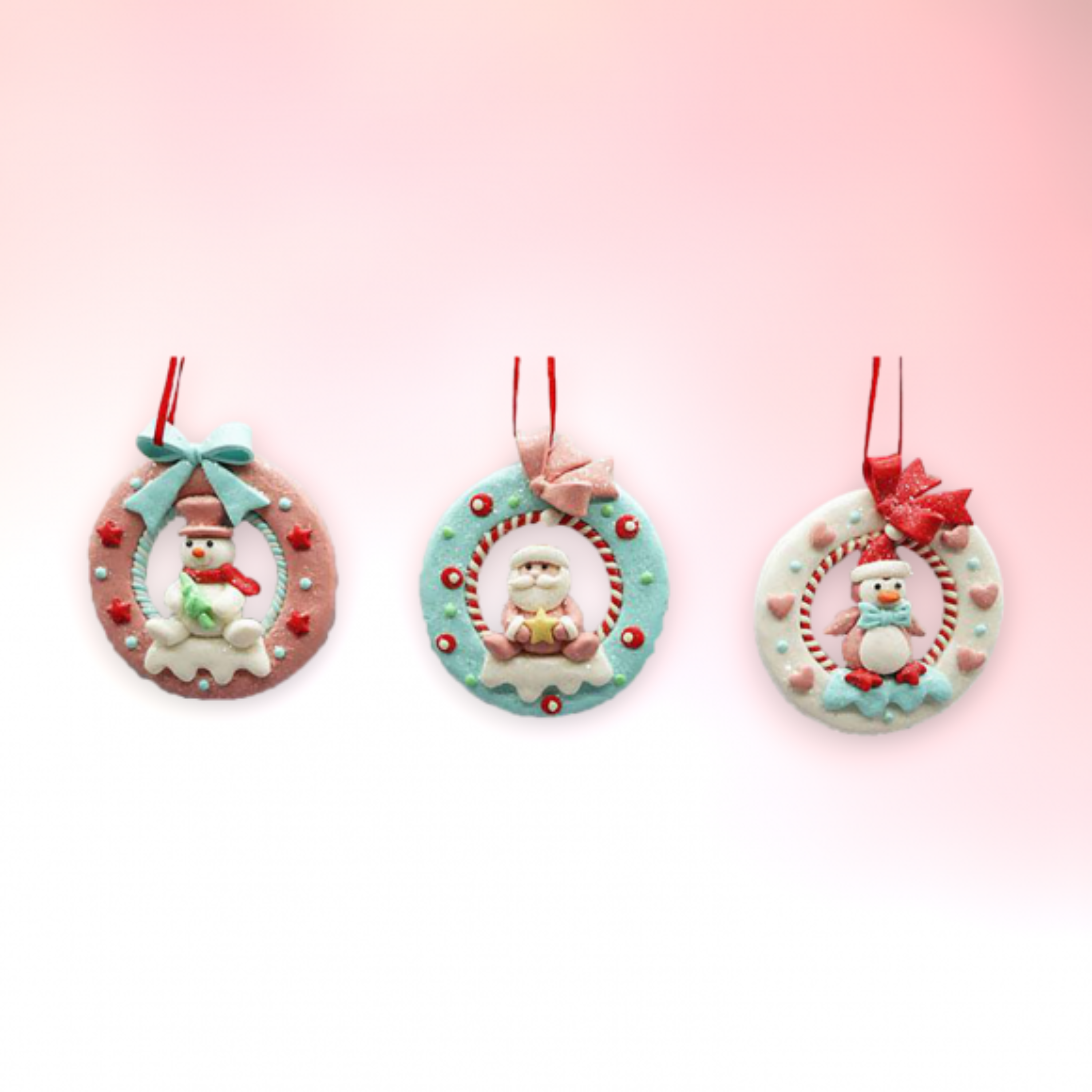 Candy Cookie Wreath Ornaments