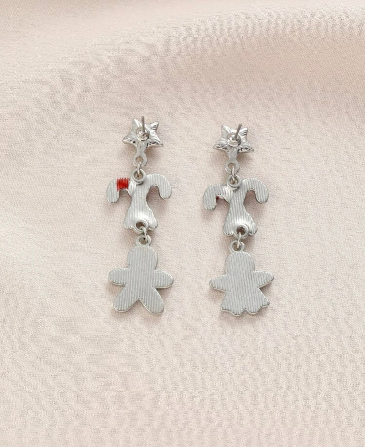 Gingerbread and Candy Cane Earrings